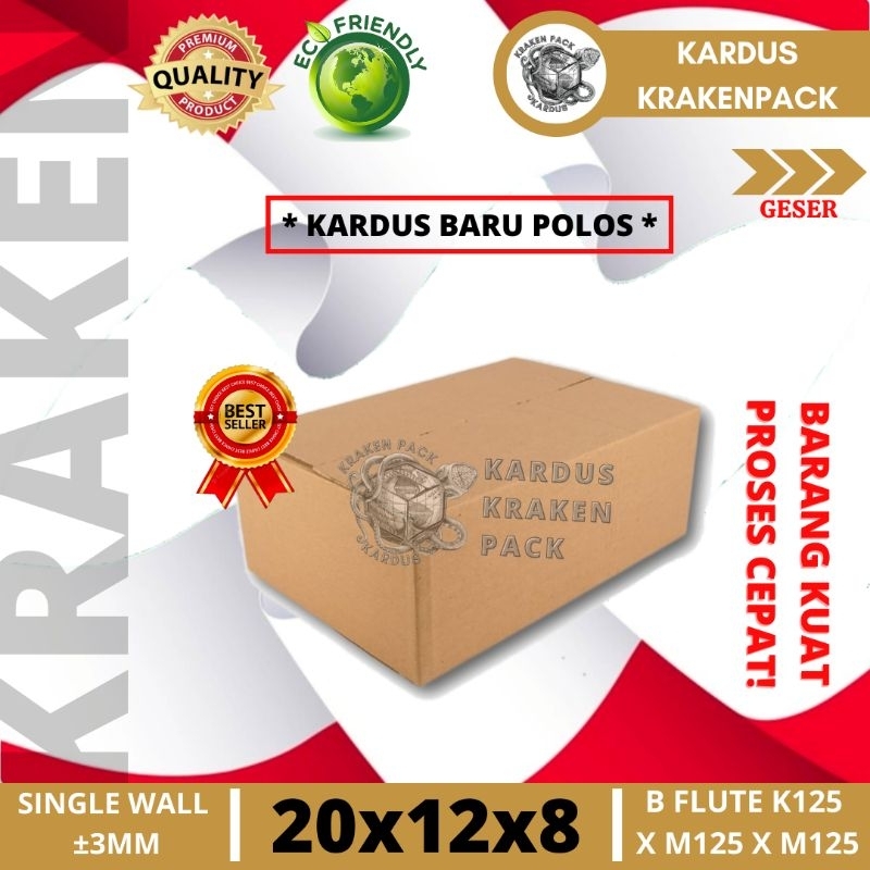 

KARDUS PACKING 20x12x8 cm DUS PACKING KARTON BOX BESAR BARU COKLAT POLOS