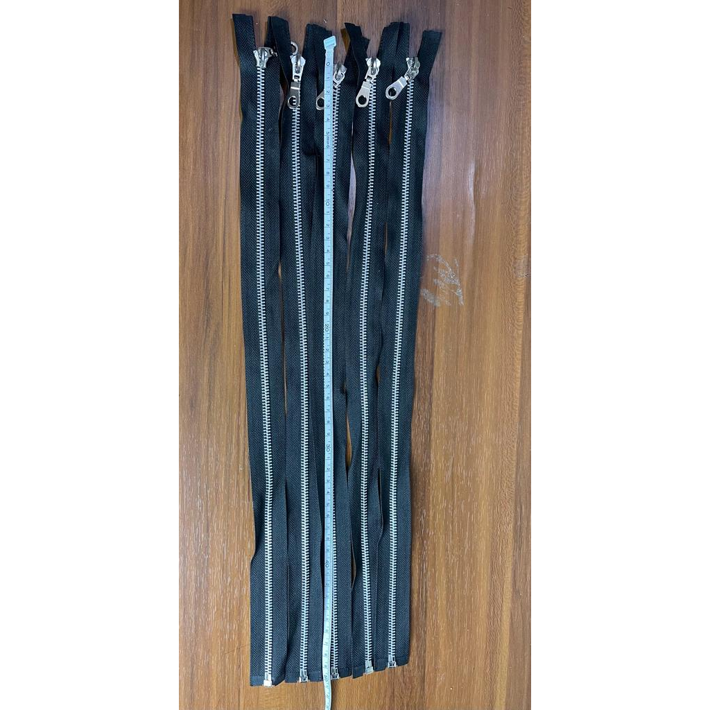 resleting besi zipper jaket warna silver premium