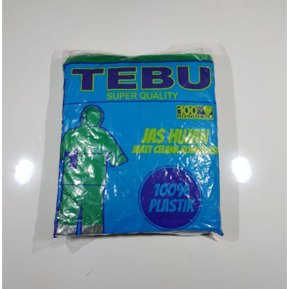 TEBU 1pcs Setelan - Jas hujan Tebu/Jas hujan plastik