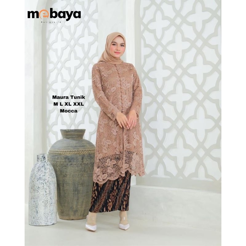 Kebaya Tunik Zana Bahan Brukat Premium dan Dilengkapi dengan Ornamen Payet yang dijahit Rapi