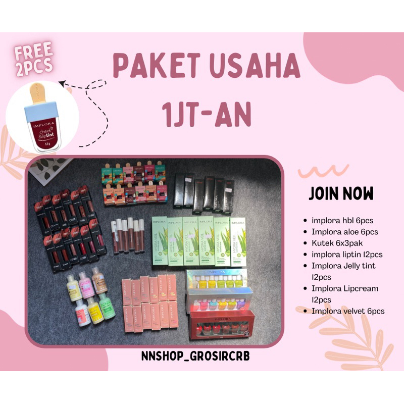 PAKET USAHA KOSMETIK IMPLORA | PAKET USAHA 1jtan