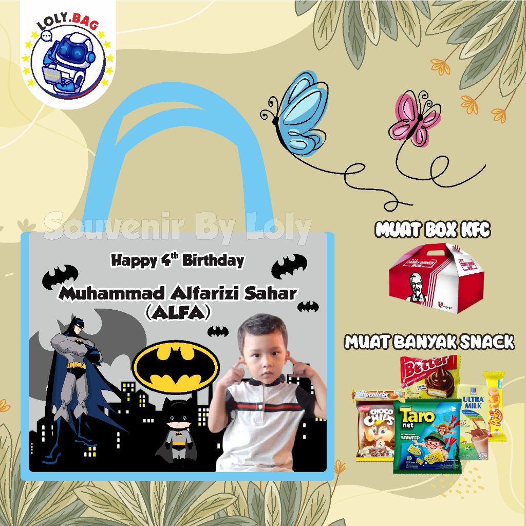 

TAS ULANG TAHUN TEMA BATMAN / GOODIE BAG ULTAH