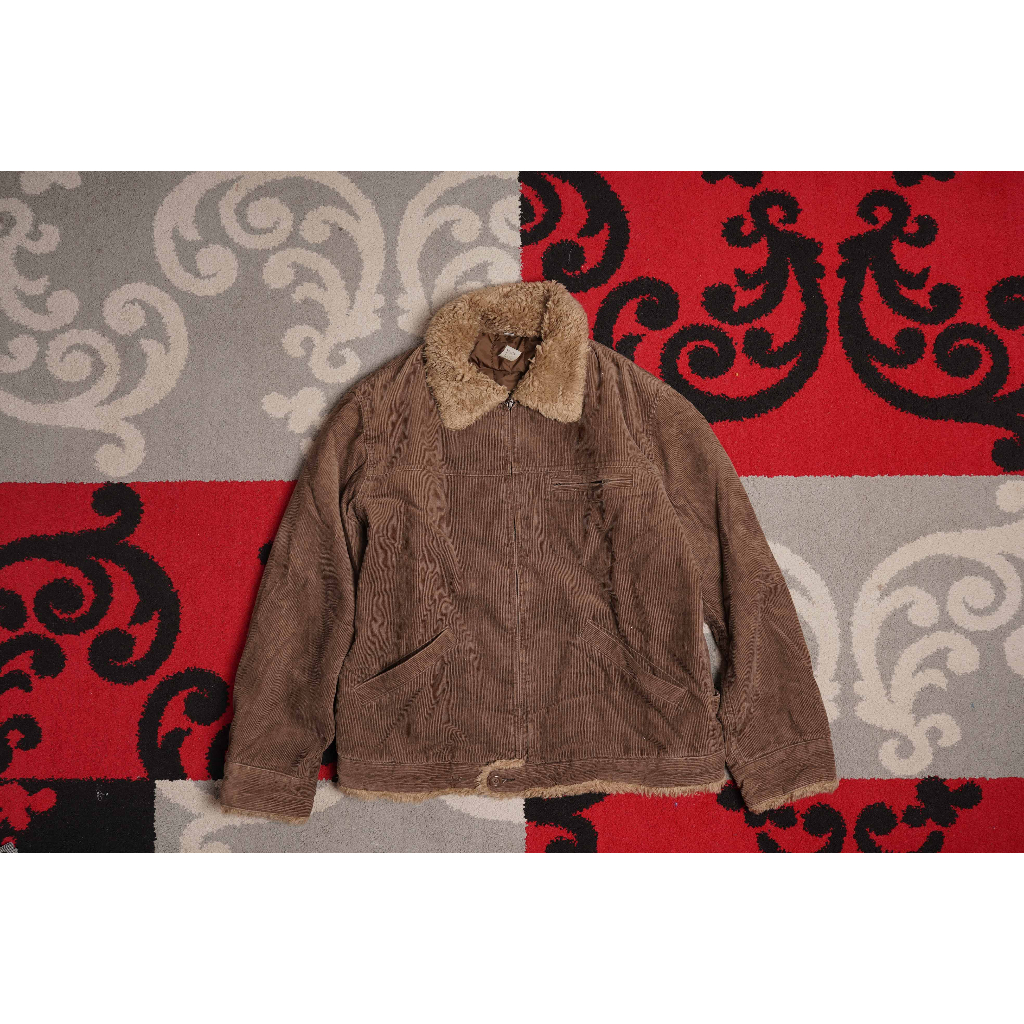 jaket uniqlo corduroy darkbrown