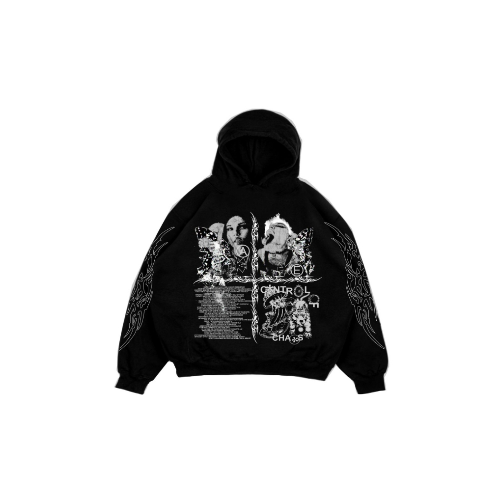 PROGRESSIVE | HOODIE BOXY  CUT | BLACK | IDEALISM