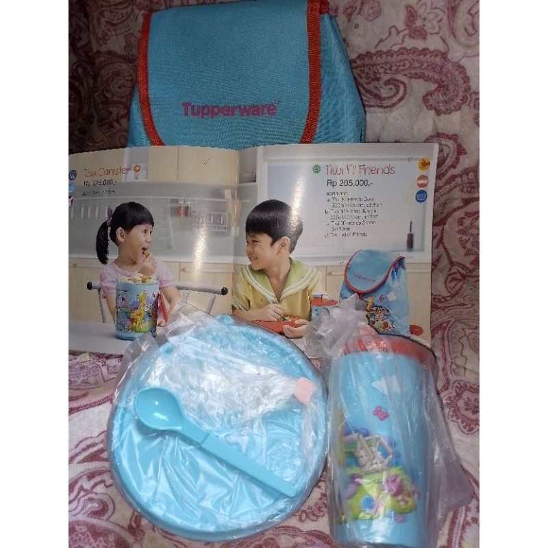 tupperware Ori Tiwi N' Friends tempat bekal anak tempat makan anak