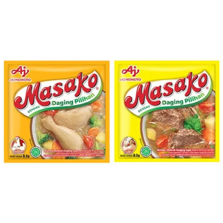 

Masako Bumbu Kaldu Penyedap Rasa 8.5gr 1Renceng @12Pcs