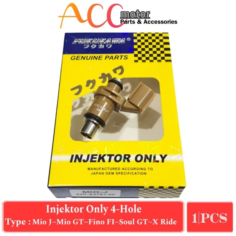 INJEKTOR ONLY 4 HOLE MIO-J/MIO GT/SOUL GT 115/FINO FI 115/X-RIDE 115 FUKUKAWA GENUINE PARTS