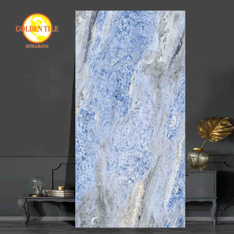 TITANIUM Granit Sintered Stone " Calcita Blu " Uk. 120 x 240 Glossy