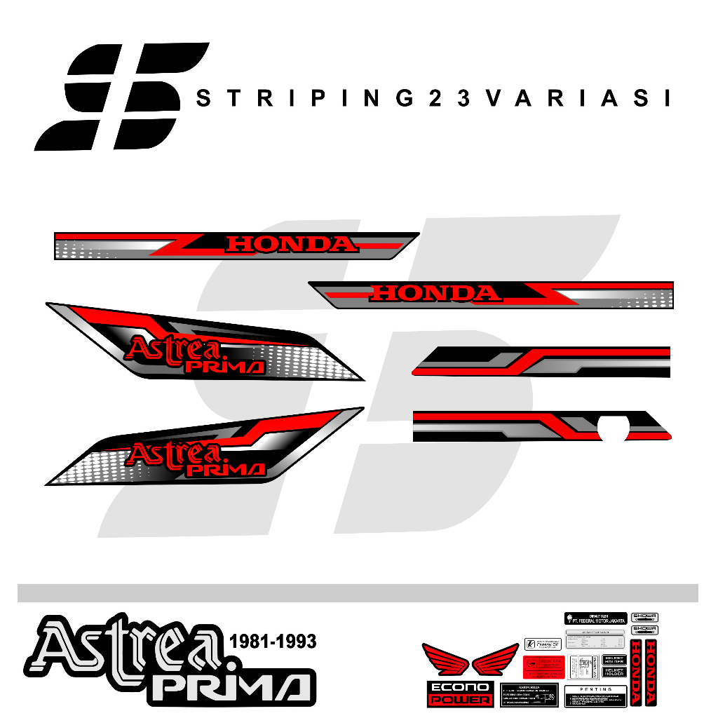 STRIPING ASTREA STAR-PRIMA 700-800 ASTREA 1981 - 1993 GRAVIS VARIASI 008