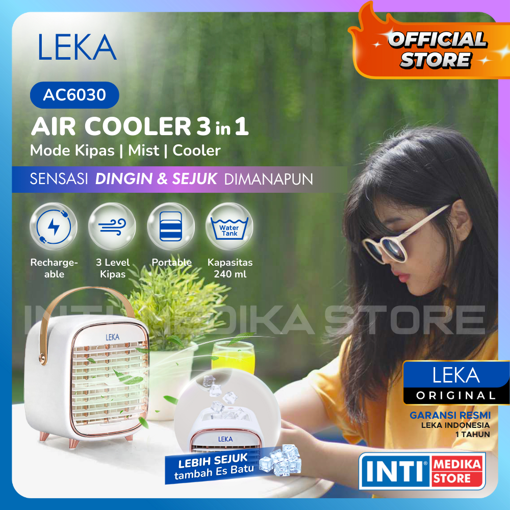 LEKA - Air COOLER AC6030 | Kipas Angin AC Portable | Pendingin Ruangan