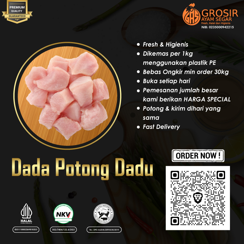 

Daging Ayam Dada (Potong Dadu) 1Kg