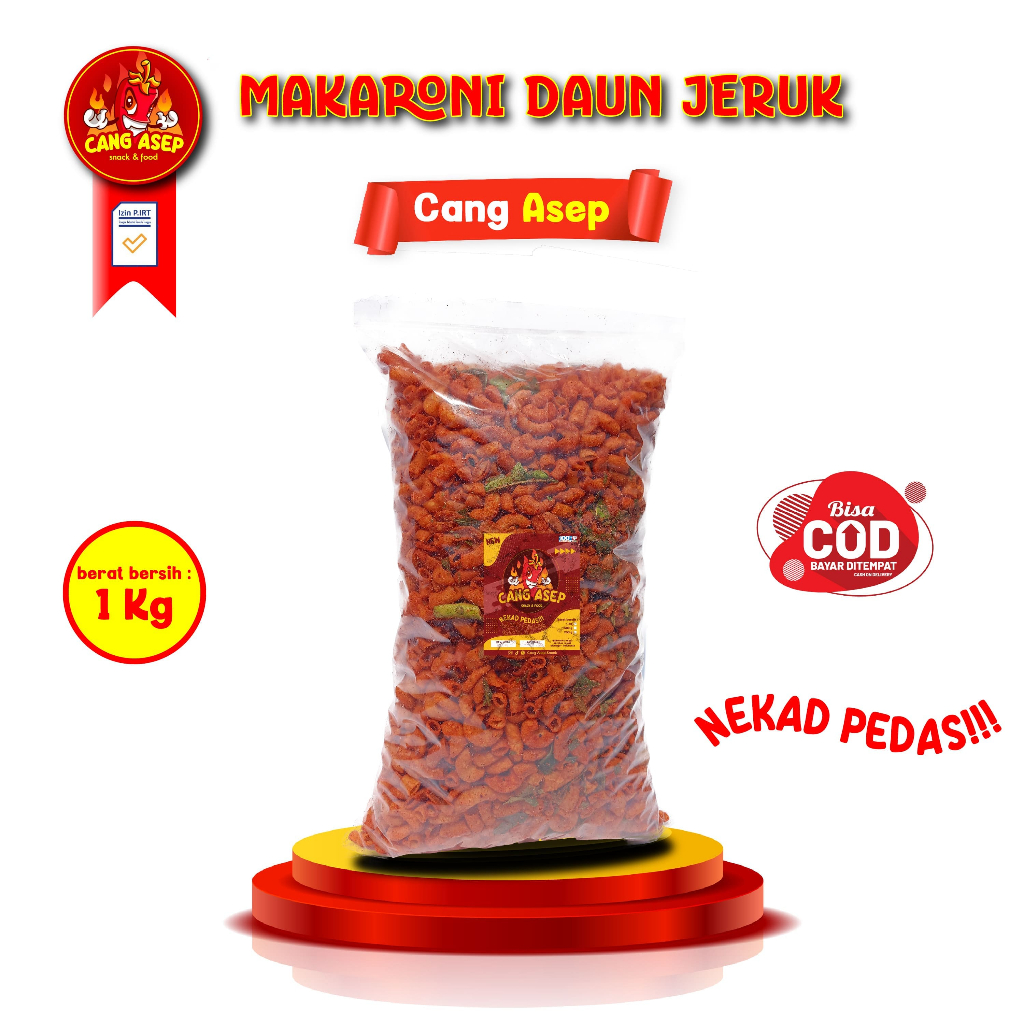 

MAKARONI DAUN JERUK 1KG - Makanan Ringan Cang Asep, snack food