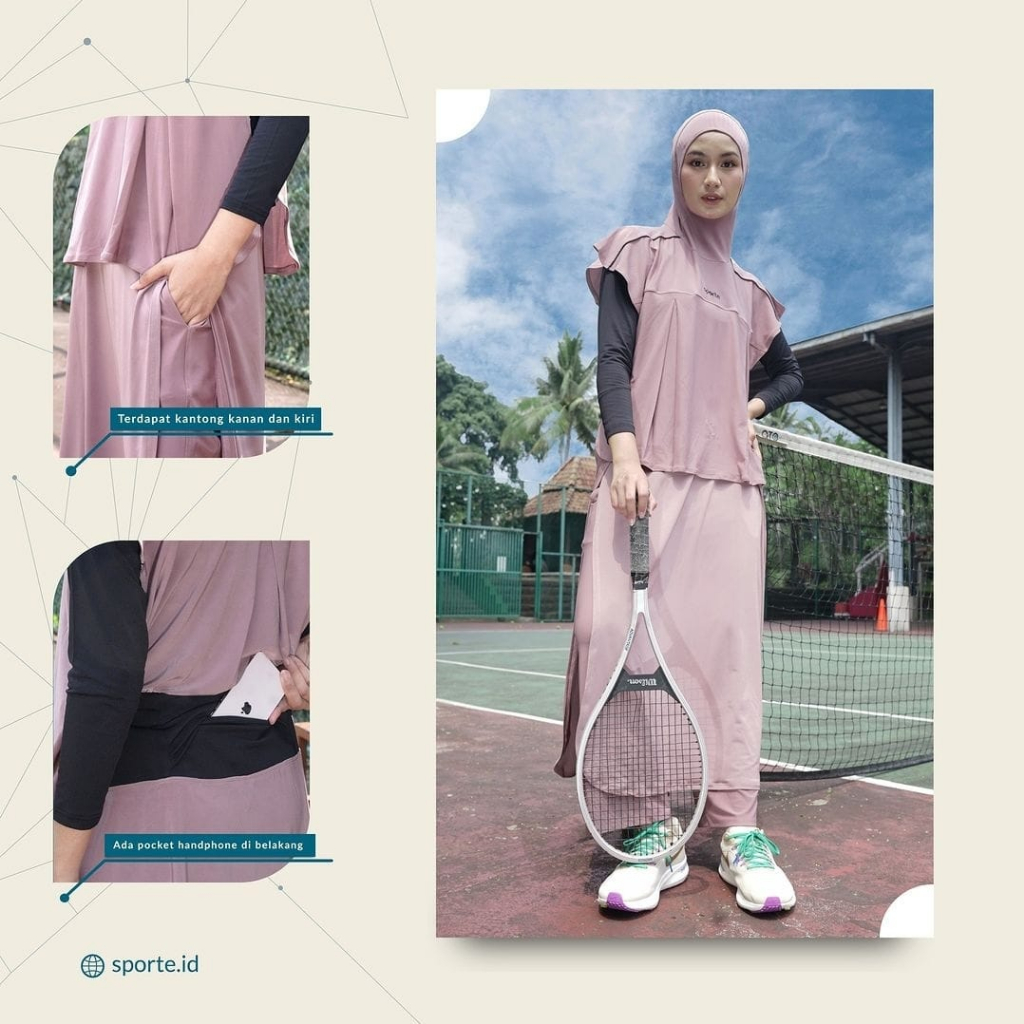 ROK CELANA OLAHRAGA SENAM WANITA PEREMPUAN SPORT ROK WANITA MUSLIMAH PANJANG SPORTE SENONA HIJAB