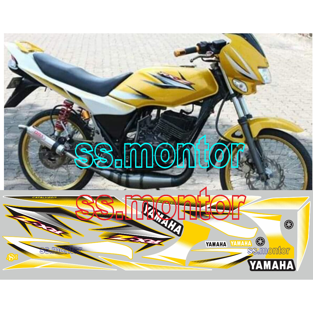 STRIPING STIKER RXZ CATALYZER 2 KUNING