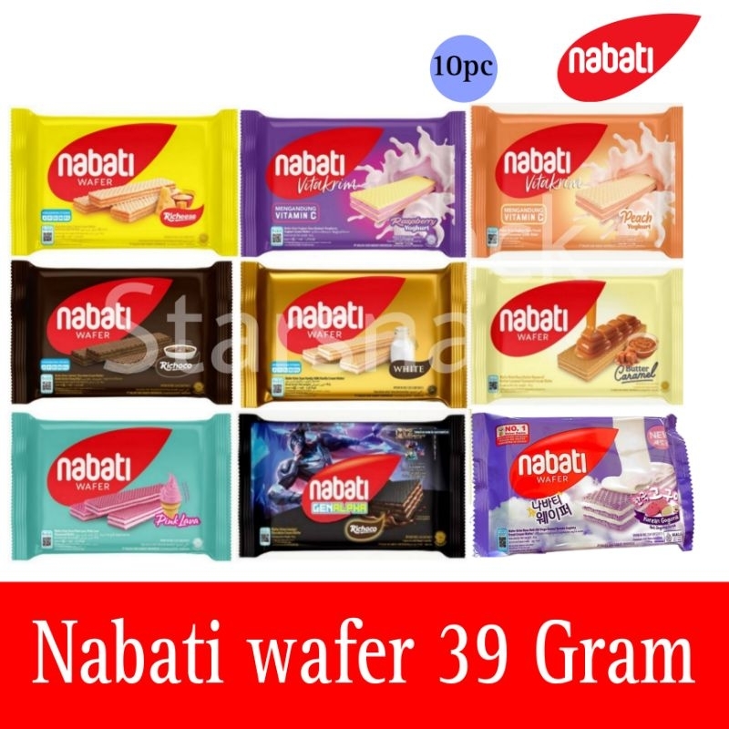 

Nabati Wafer 39 gram isi 10 pc Korean Goguma