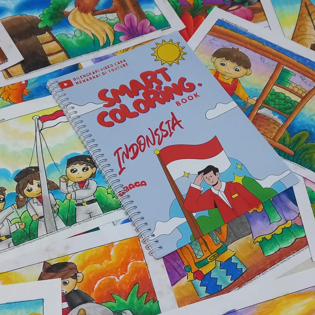 

Buku Mewarnai Anak SD TK - Belajar Mewarnai Teknik Pastel Gradasi - Smart Coloring Book Indonesia