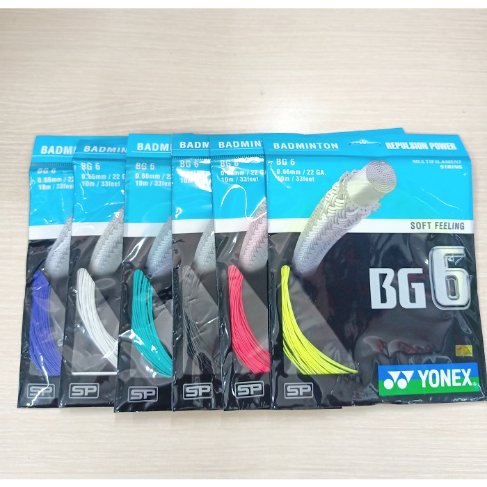 Senar Raket Badminton Yonex  Senar Yonex Bg 6 senar badminton original bg 6