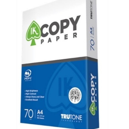 

Kertas merk IK copy paper A4 70 gram (1 dus)