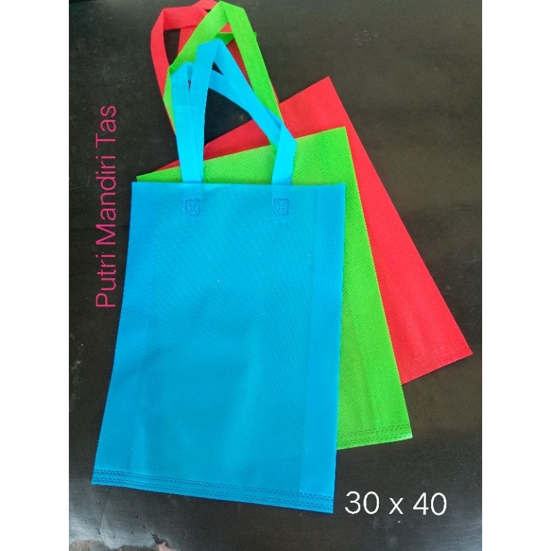 

12 Pcs | Tas Pres Kain Handle | Tas spunbond | Goodie Bag | uk. 30x40