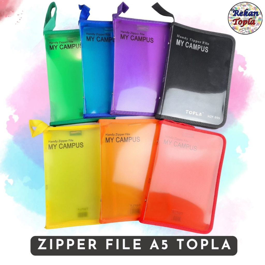 

Zipper File A5 / Map Berkas A5 / Map Dokumen Mini / Map A5 / Handy Zipper File Topla /HZF 999