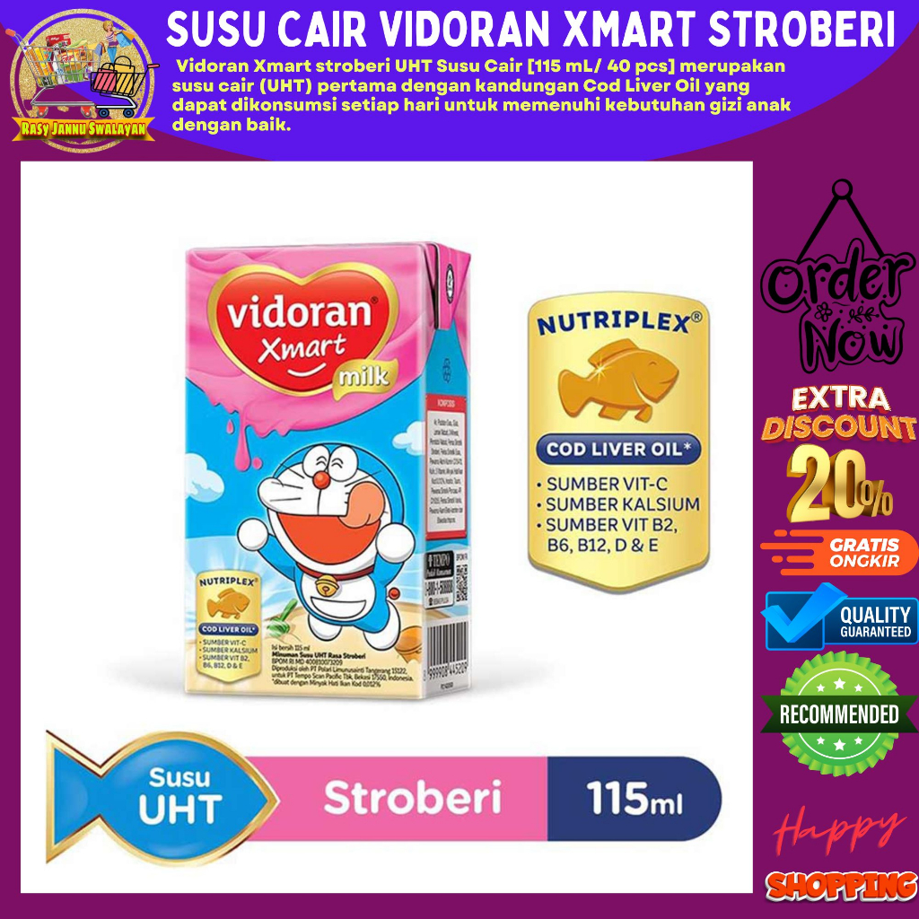 

VIDORAN XMART SUSU UHT STRAWBERRY 115ml (40 pcs/Karton)