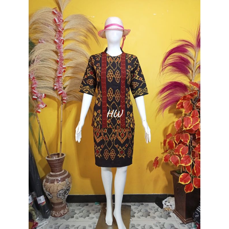 SETELAN ROK BLUS TENUN