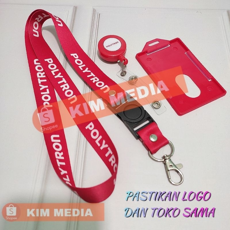 

Lanyard Polytron / Tali Idcard Polytron printing murah satuan