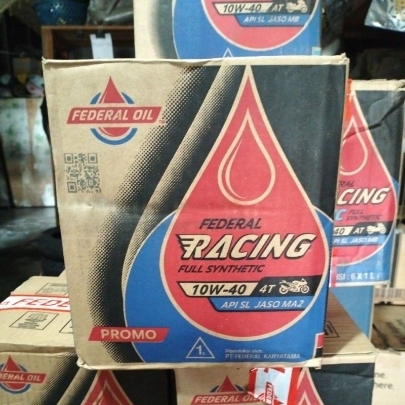 oli federal racing 1liter perdus(6botol)