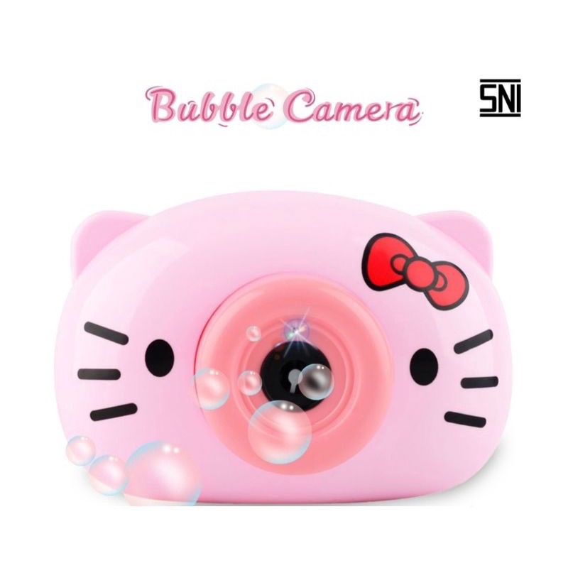 BUBBLE CAMREA HELLO KITTY -  Mainan Anak Bubble Kamera Kekinian