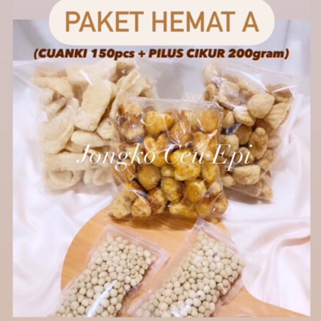 

PAKET HEMAT CUANKI 150PCS + SUKRO CIKUR 200gram ( SUKRO CIKUR RENYAH 100gram + SUKRO CIKUR GARUT 100gram) JONGKO CEU EPI