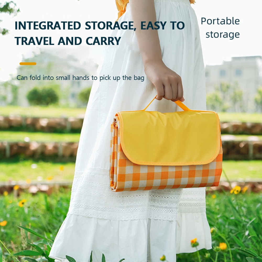 200*300Cm Tikar Piknik Portabel Karpet Piknik Tahan Air Luar Ruangan Tikar Pantai Berkemah Luar Ruangan Perjalanan-2