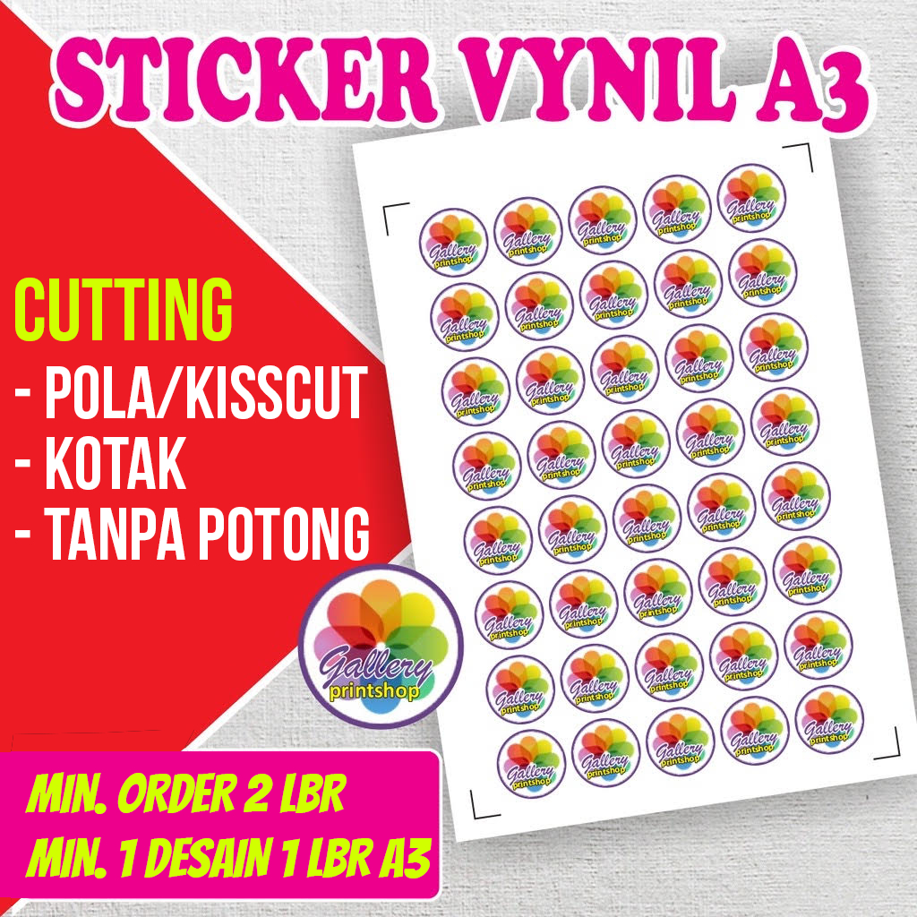 

Cetak Stiker A3+ Print Stiker Vynil | Cetak Stiker Label Kemasan | Stiker Label Makanan