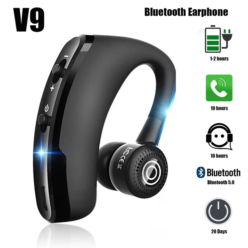 V9 TWS Headphone Bluetooth Earphone Wireless Headset HiFi Stereo Noise Reduction Earbuds With Mic