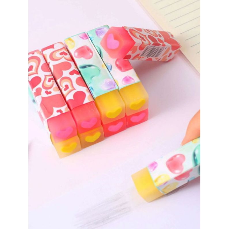 

Penghapus Pensil Karet Sekolah Motif Love Bahan Import Lucu