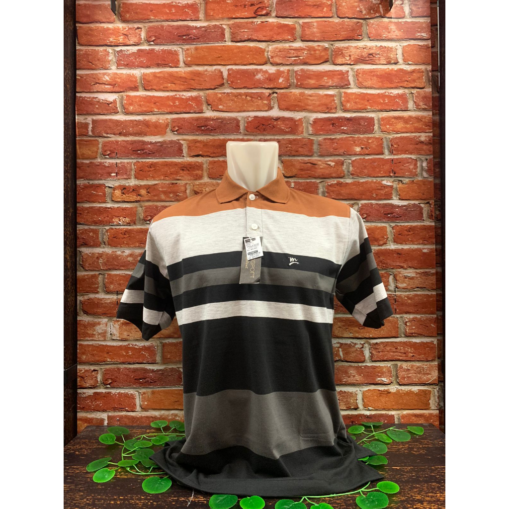 T-SHIRT WANGKI SALUR SALUR PERPADUAN HITAM ABU MODASPORT