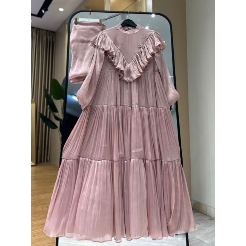 Gamis Shimmer Sabrina Set Hijab Brand Original Shella Saukia