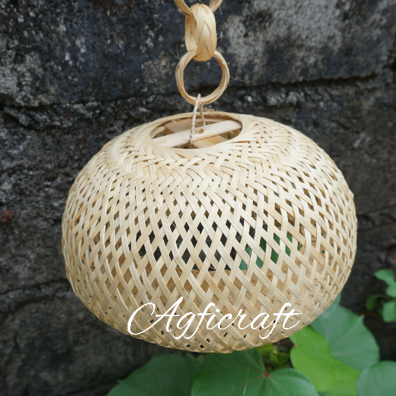 Kap Lampu Bambu Kap Lampu Mangkok Lampu Gantung Hias Dekorasi Cafe