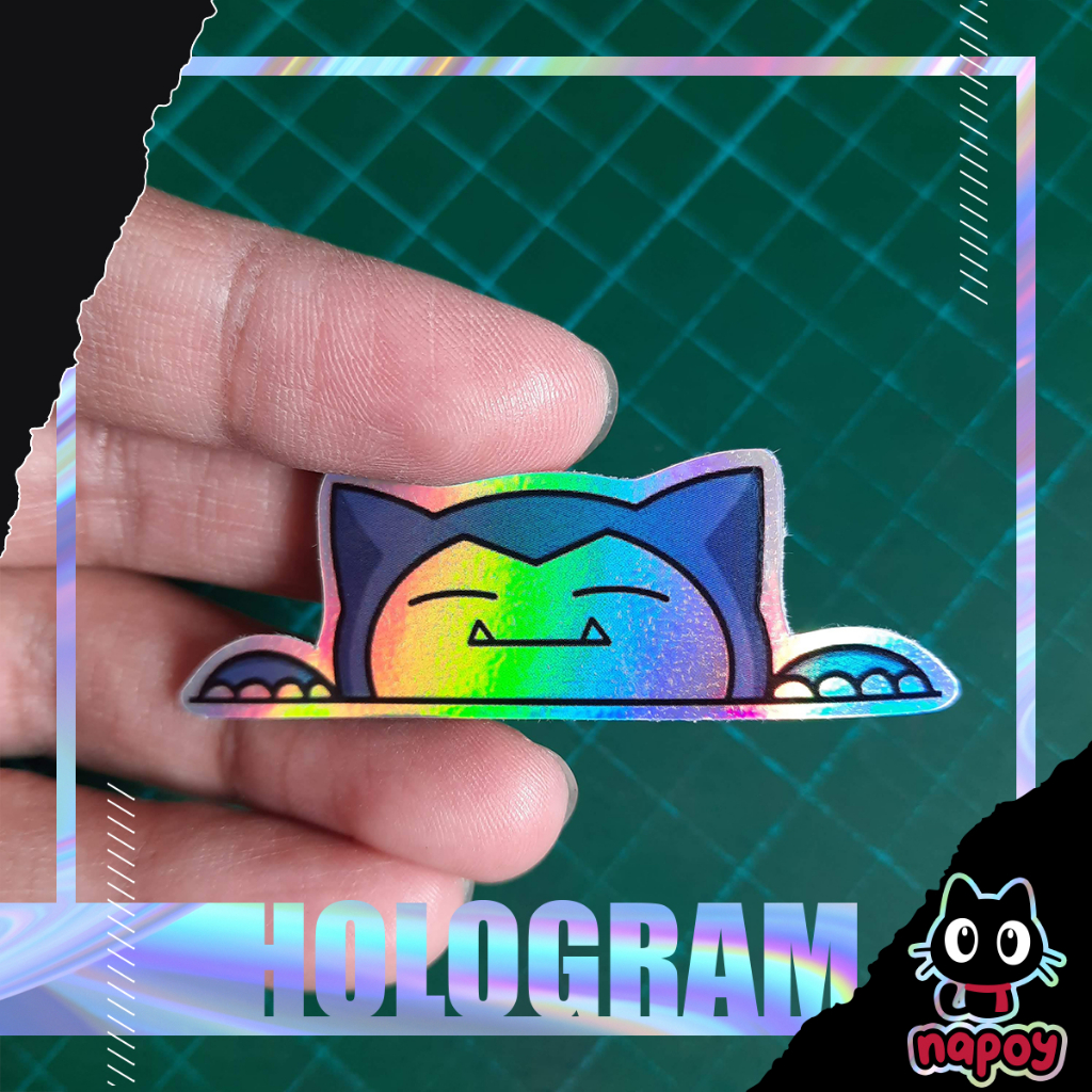 

Stiker Hologram Anime Pokemon Snorlax Peeker