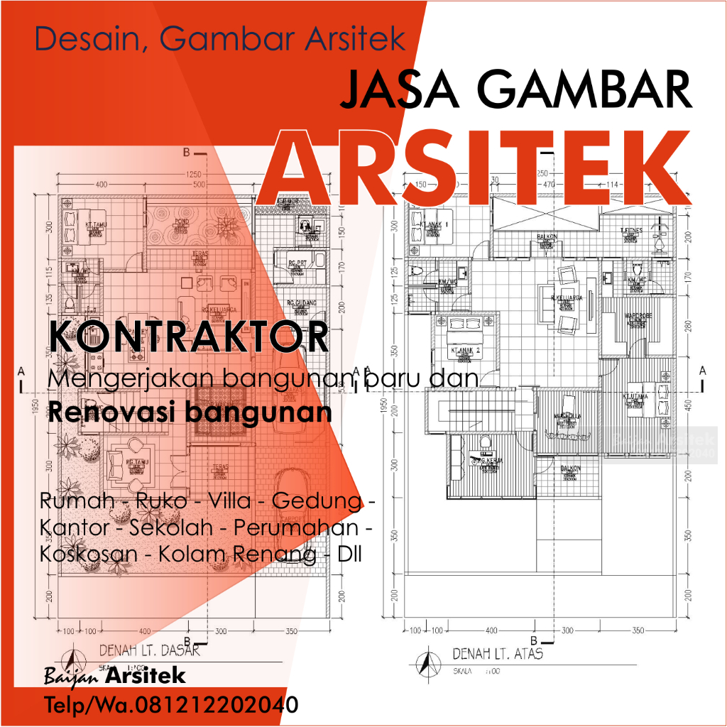 [JASA GAMBAR DENAH] Jasa Gambar Denah Rumah | Desain Arsitek | Gambar Desain Rumah