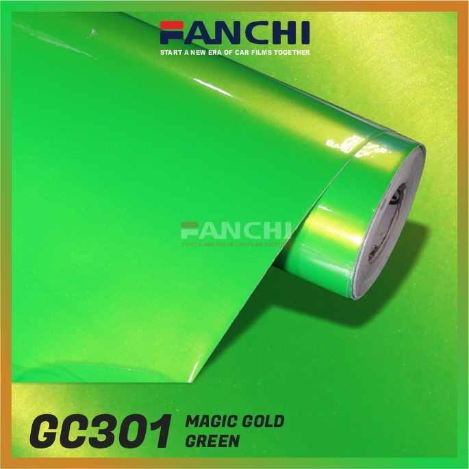 

ROLL Sticker Fanchi FC301 GC301 Magic Gold Green Premium Wrap ROLL