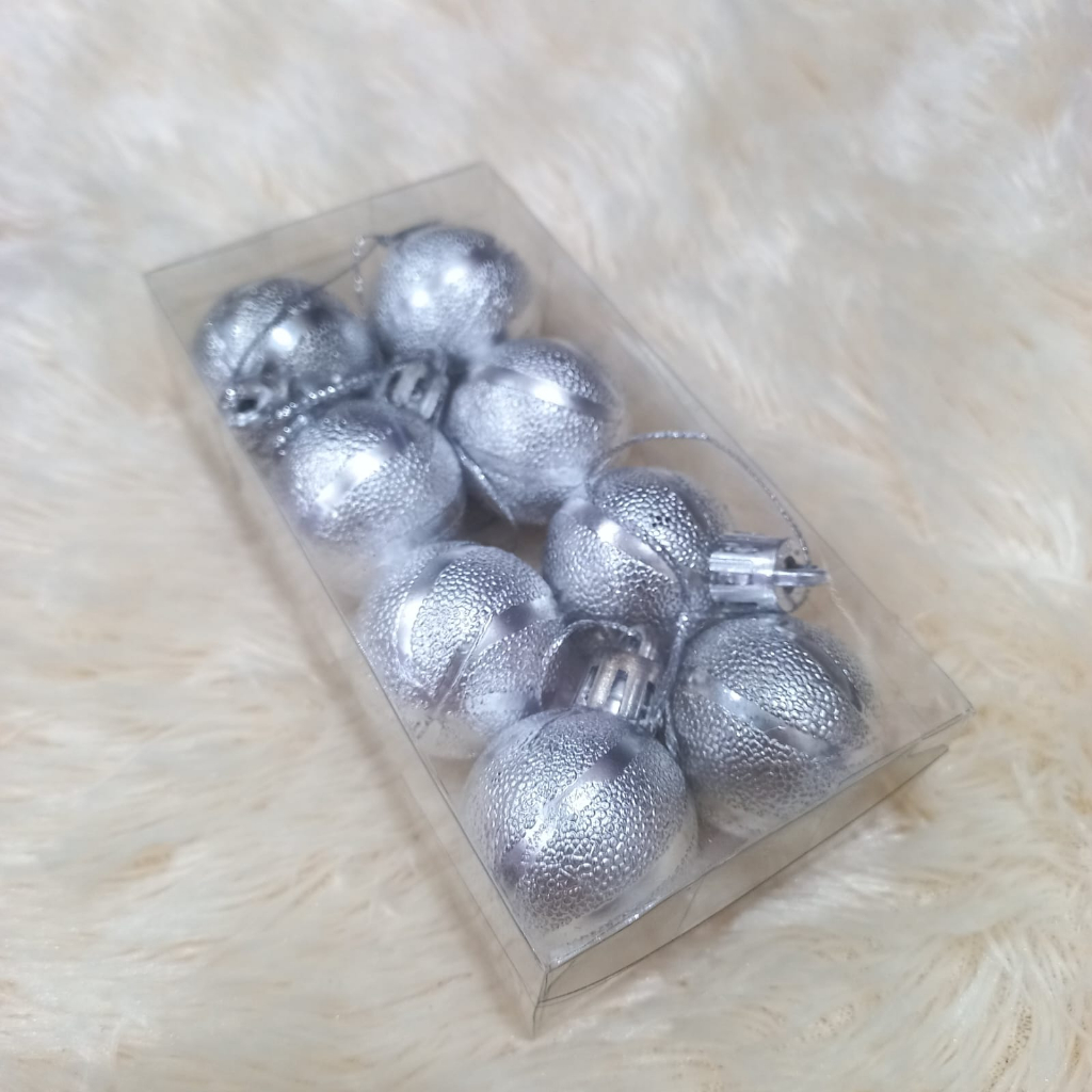 ORNAMENT NATAL/ORNAMENT BOLA NATAL SILVER