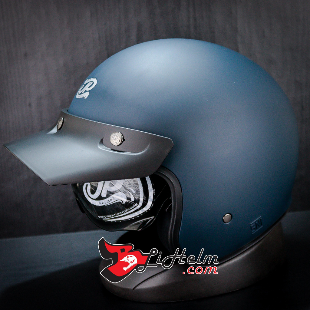 JPX HELM JP SIGNATURE SO SOLID | DEEP BLUE DOFF SILVER | RETRO CLASSIC