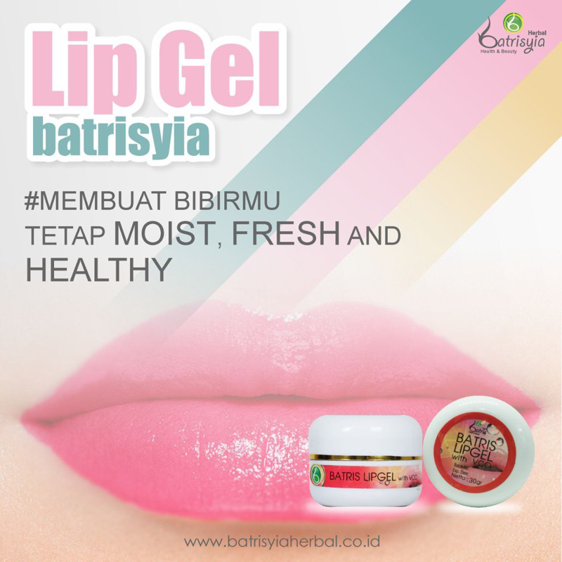 LIPGEL BATRISYIA HERBAL pelembab bibir alami merah