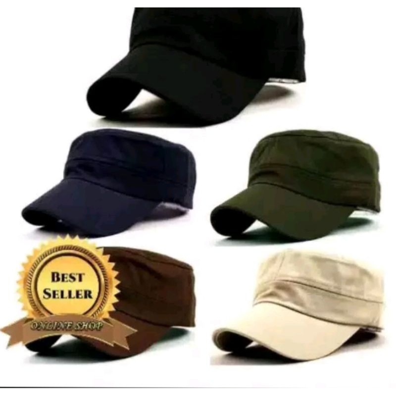 TOPI KOMANDO POLOS PLAIN VINTAGE