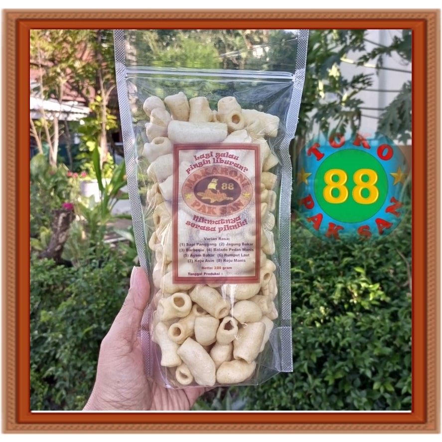 

Makaroni 88 Pak San Matang Mekar Renyah Kriuk (100 gram) Camilan Nikmat Nusantara