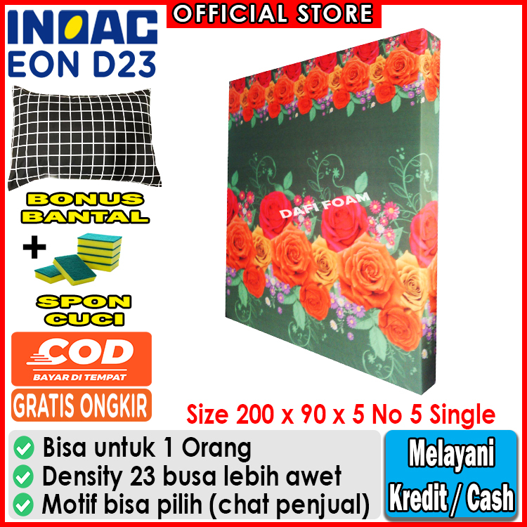 Kasur busa Inoac 200x90x5 nomor 5 Single busa Inoac EON D23 original gratis bantal Inoac / kasur lan