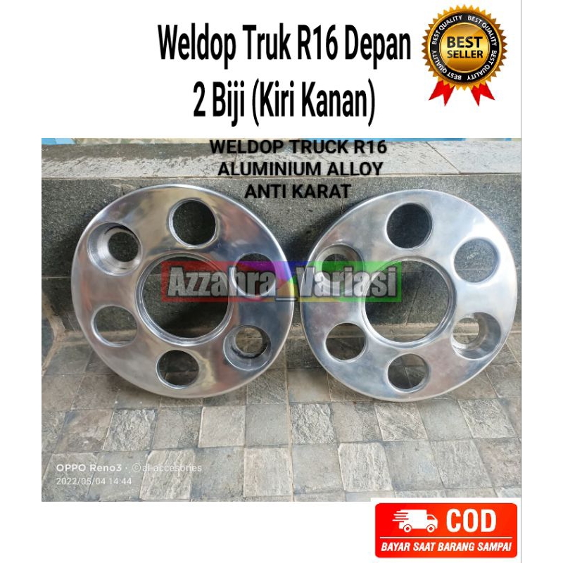 [COD] Weldop Depan Truk ring 16 lubang 6 bahan full aluminium Alloy anti karat