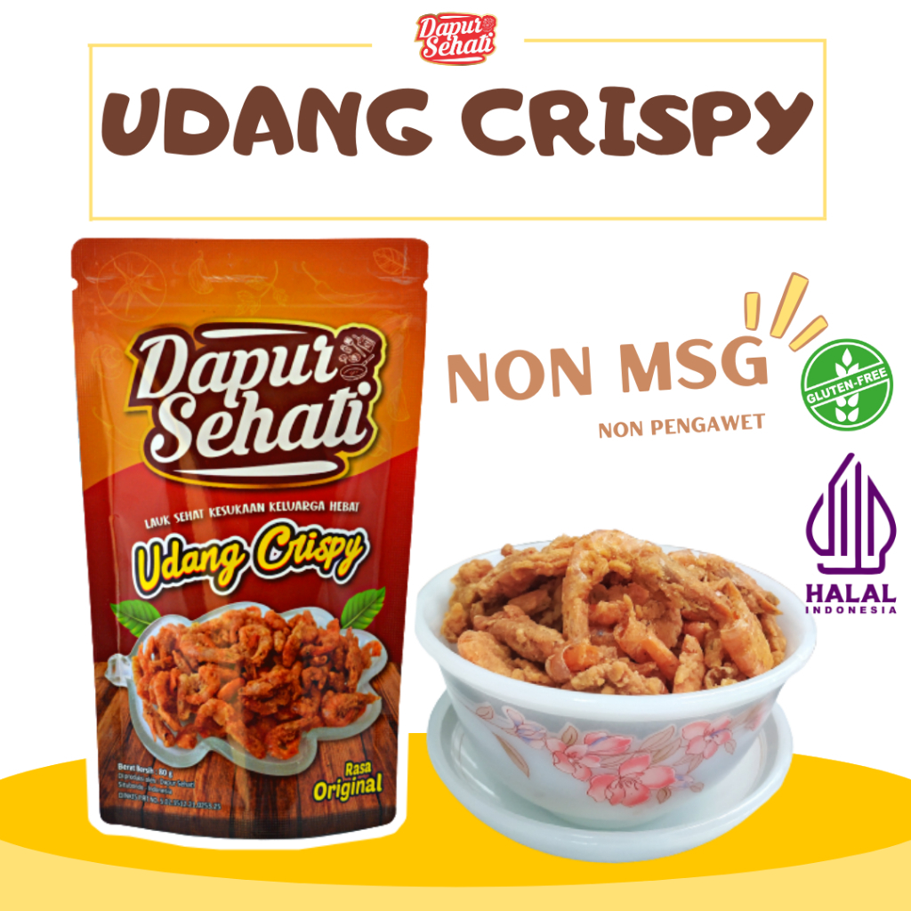 

Udang Crispy Dapur Sehati 70 gram , Lauk NON MSG dan NON PENGAWET