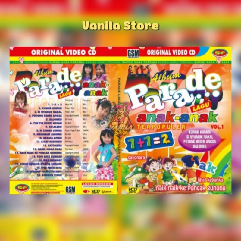 Kaset Video Musik Lagu Anak Anak Album Parade Terpopuler Sayonara