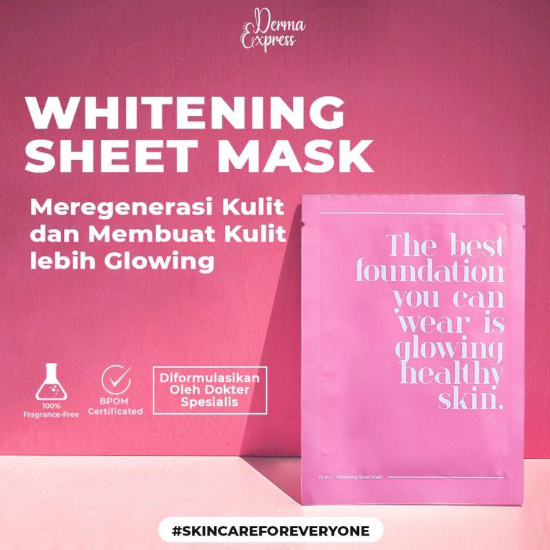 Derma Express whitening sheet mask - masker wajah